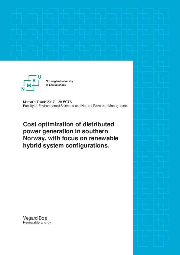 (PDF) Cost optimization of distributed power generation in southern ...