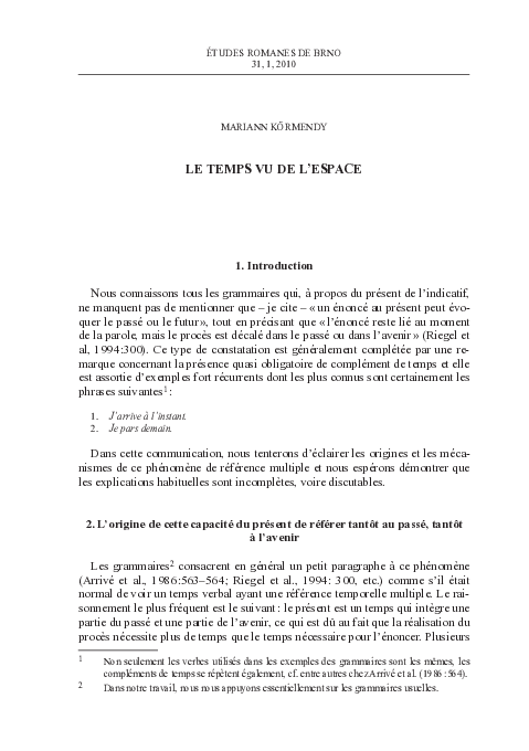 (PDF) Le temps vu de l´espace
