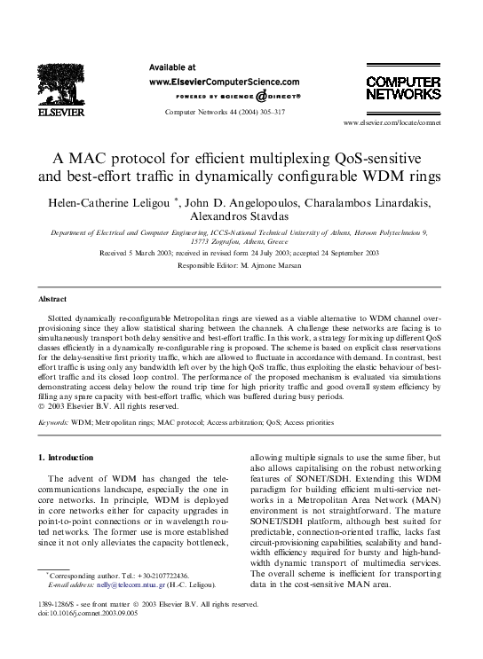 (PDF) A MAC protocol for efficient multiplexing QoS-sensitive and best ...