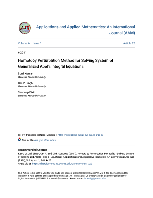 (PDF) Homotopy Perturbation Method for Solving Systems of Partial ...