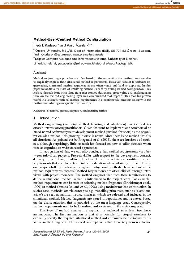 (PDF) Method-user-centred method configuration