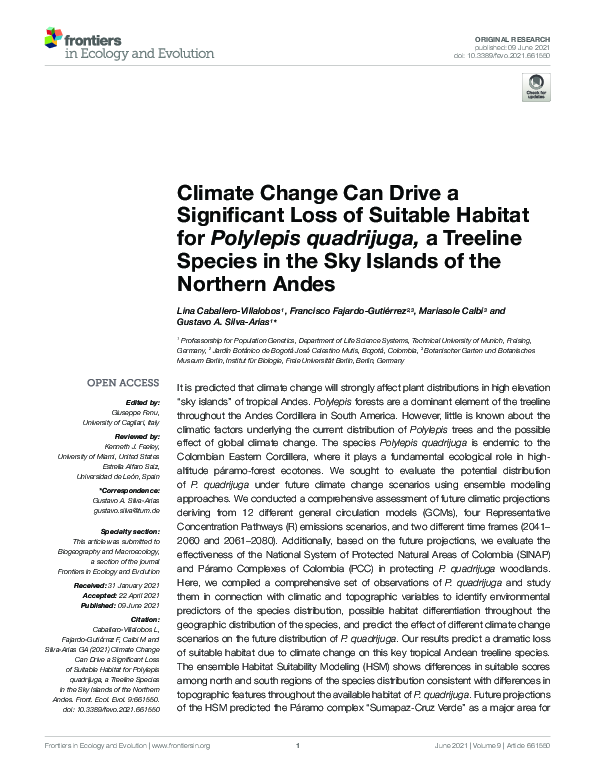 (PDF) Climate Change Can Drive a Significant Loss of Suitable Habitat ...