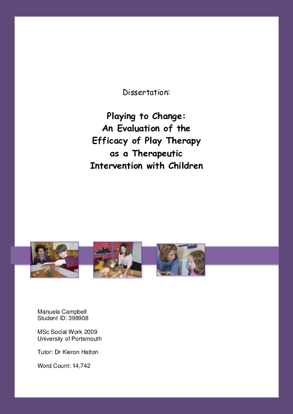 (PDF) Playing to change: an evaluation of the efficacy of play therapy ...
