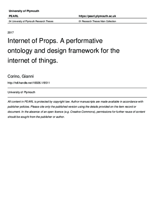 (PDF) Internet of props: a performative ontology and design framework ...