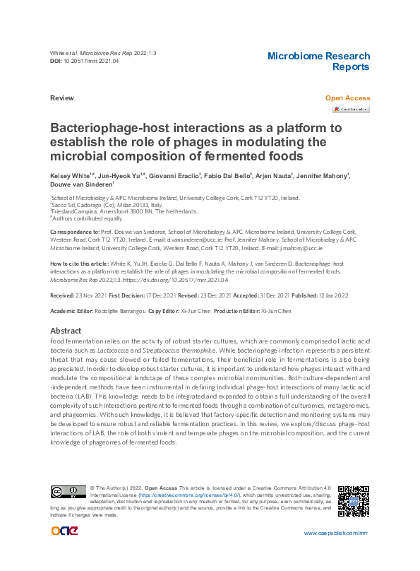 (PDF) Bacteriophage-host interactions as a platform to establish the ...