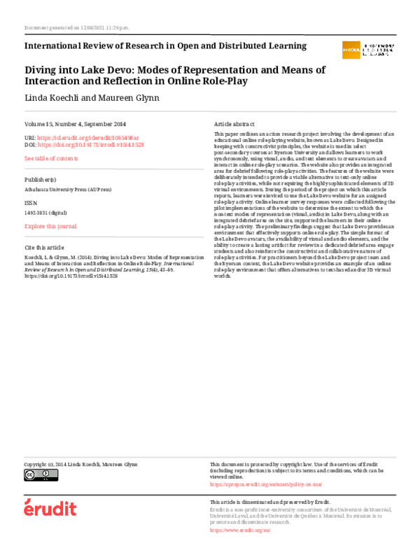 (PDF) Diving into Lake Devo: Modes of representation and means of ...