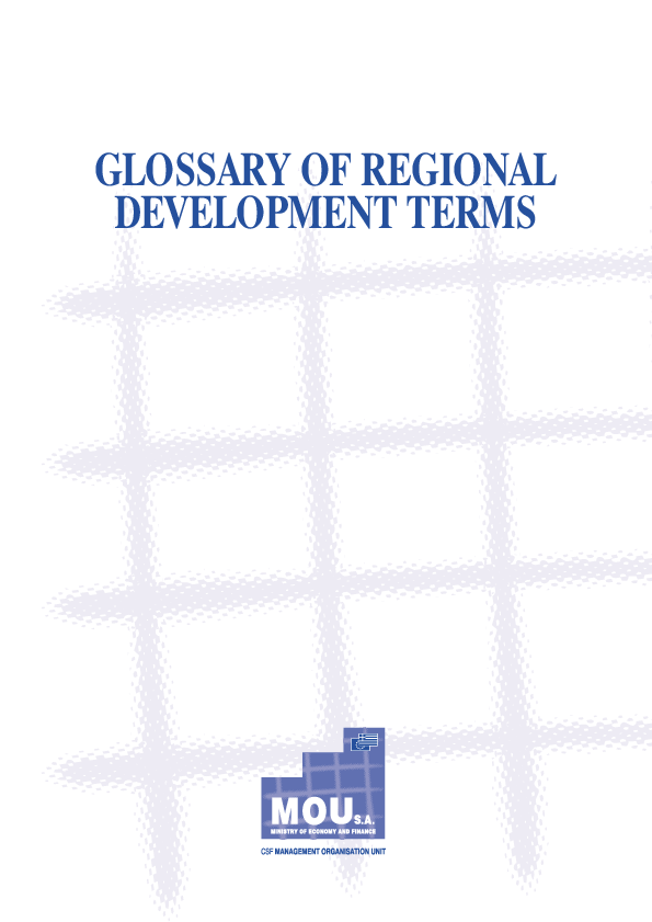 (PDF) Glossary of Regional Development Terms