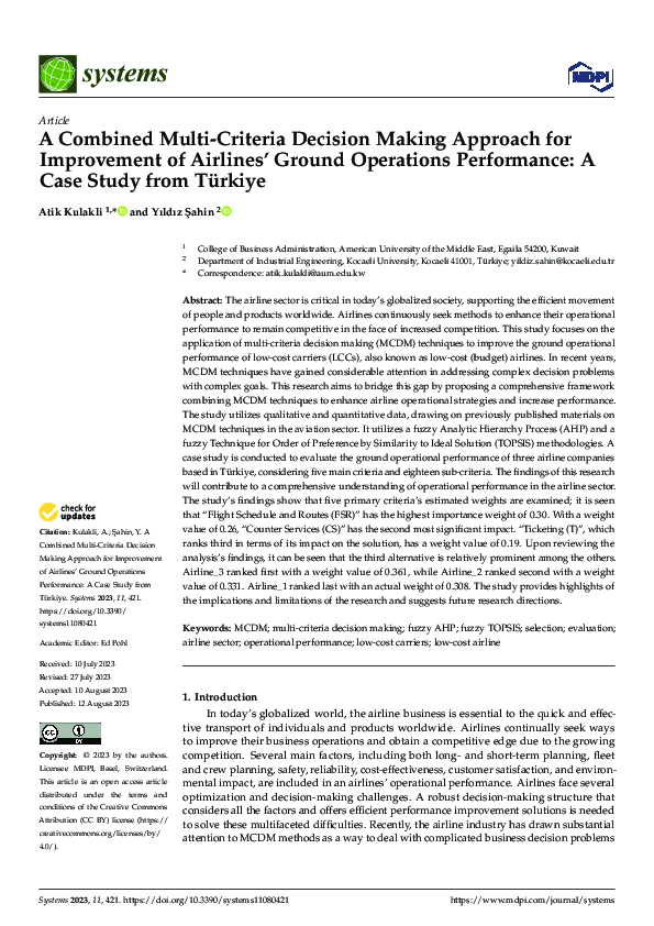 (PDF) A Combined Multi-Criteria Decision Making Approach for ...