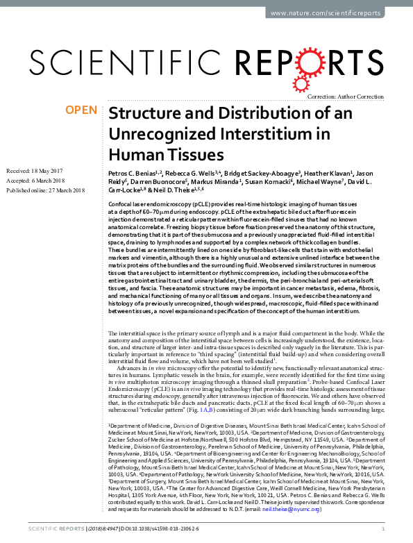 (PDF) Structure and Distribution of an Unrecognized Interstitium in ...