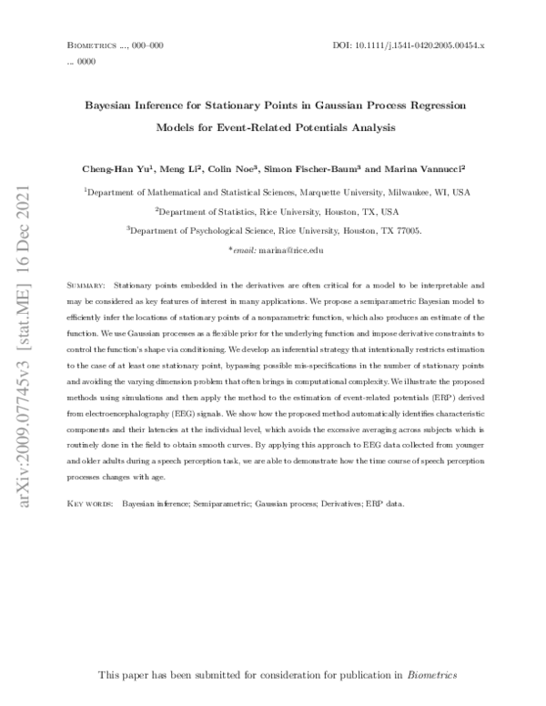 (PDF) Bayesian inference for stationary points in Gaussian process ...