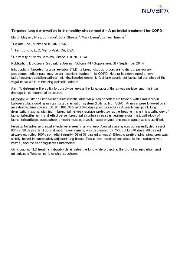 (PDF) Targeted lung denervation in the healthy sheep model - A ...