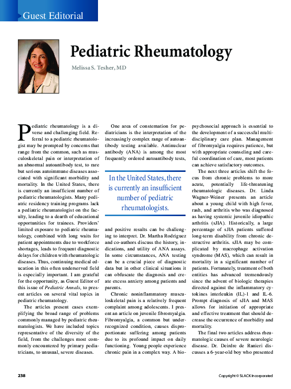 (PDF) Pediatric Rheumatology
