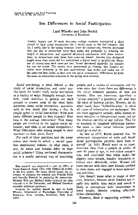 (PDF) Sex differences in social participation