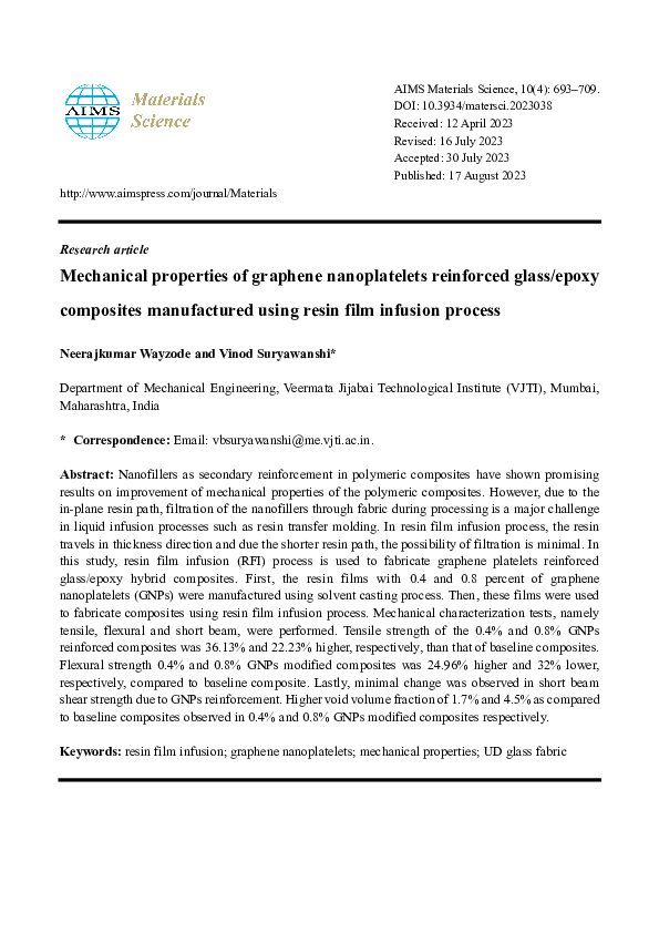 (PDF) Mechanical properties of graphene nanoplatelets reinforced glass ...