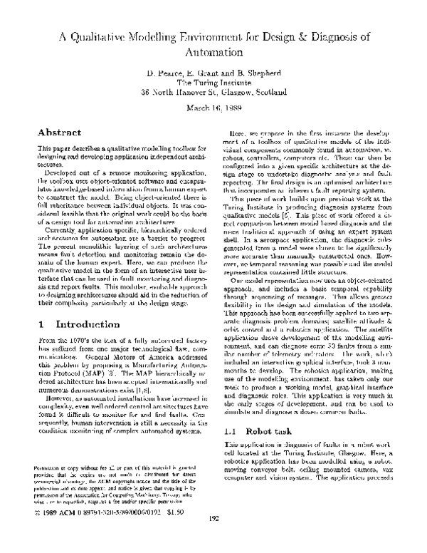 (PDF) A qualitative modelling environment for design & diagnosis of ...
