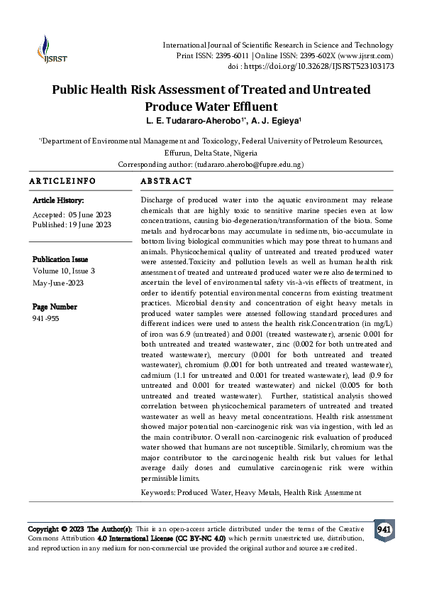(PDF) Public Health Risk Assessment of Treated and Untreated Produce ...