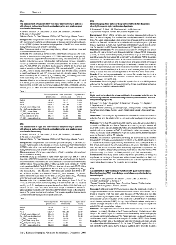 (PDF) 877 Right ventricular diastolic abnormalities in rheumatoid ...