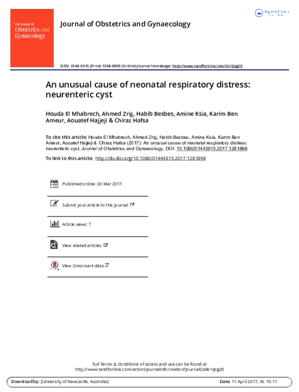 (PDF) An unusual cause of neonatal respiratory distress