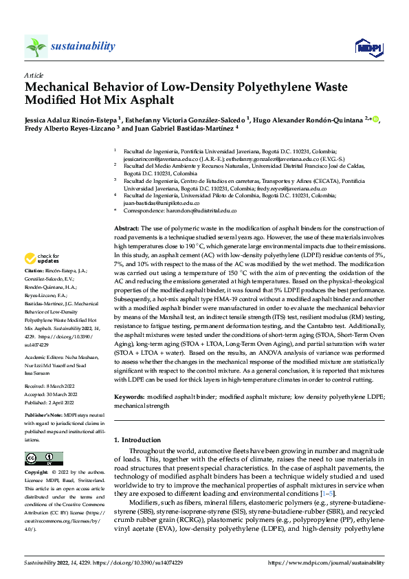 (PDF) Mechanical Behavior of Low-Density Polyethylene Waste Modified ...