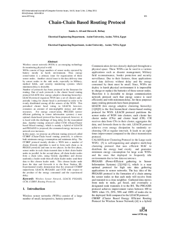(PDF) Chain Based Fault Tolerant Routing Protocols