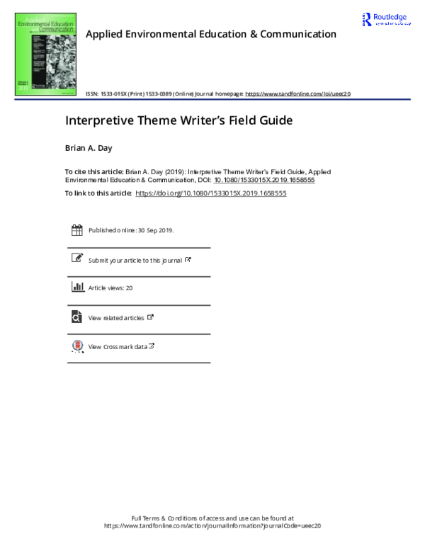 (PDF) Interpretive Theme Writer’s Field Guide