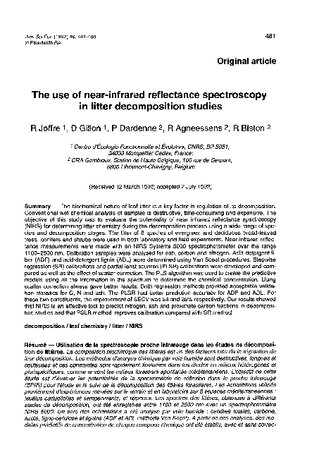 (PDF) Use of Near Infrared Reflectance Spectroscopy to Screen Ethiopian ...