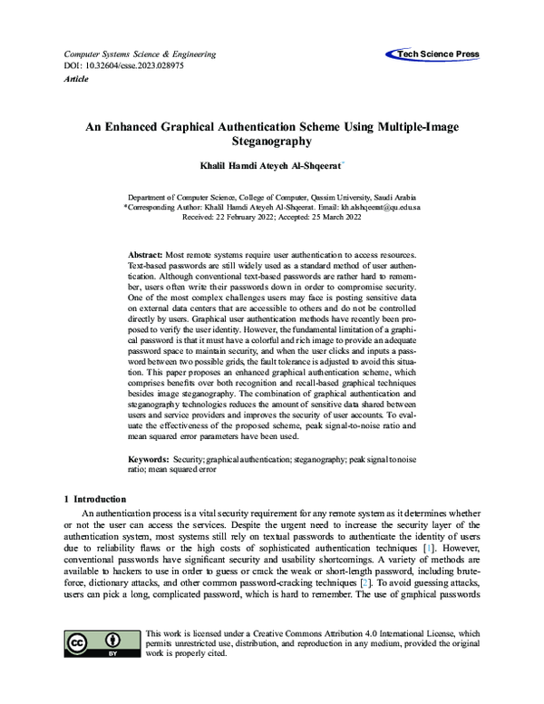 (PDF) An Enhanced Graphical Authentication Scheme Using Multiple-Image ...