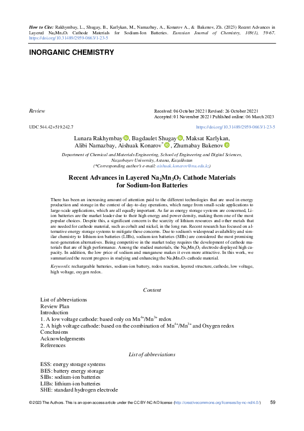 (PDF) Recent Advances in Layered Na2Mn3O7 Cathode Materials for Sodium ...