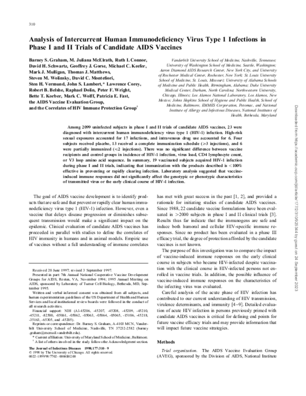 (PDF) Analysis of Intercurrent Human Immunodeficiency Virus Type 1 ...