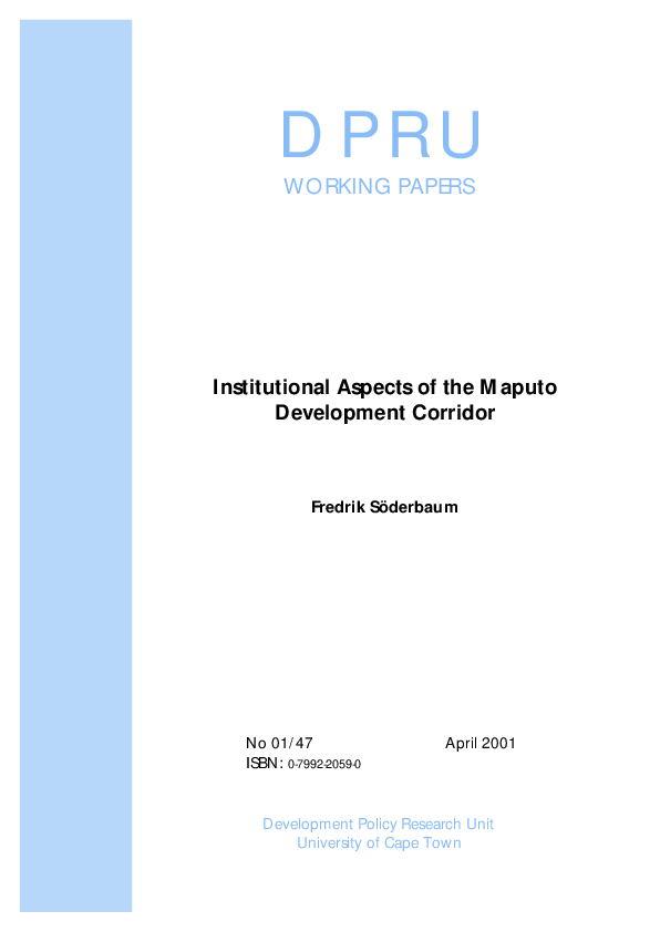 (PDF) Institutional Aspects of the Maputo Development Corridor