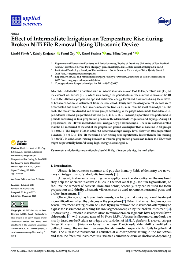 (PDF) Effect of Intermediate Irrigation on Temperature Rise during ...