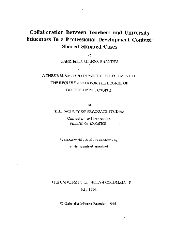 (PDF) Collaboration between teachers and university educators in a ...