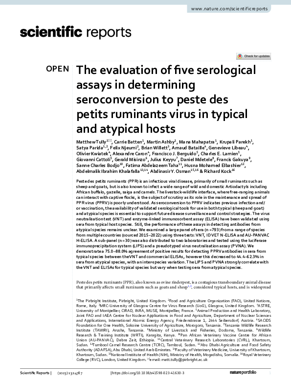 (PDF) The evaluation of five serological assays in determining ...