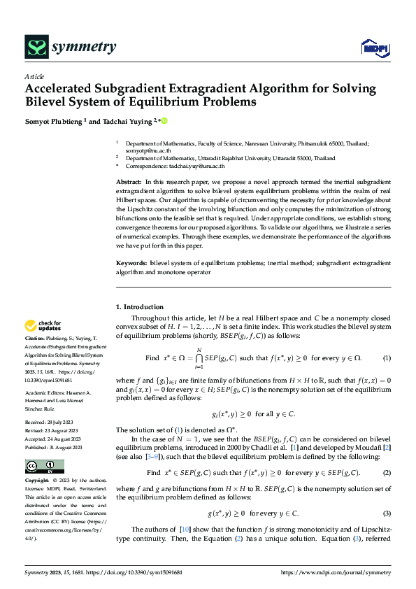 (PDF) Accelerated Subgradient Extragradient Algorithm for Solving ...