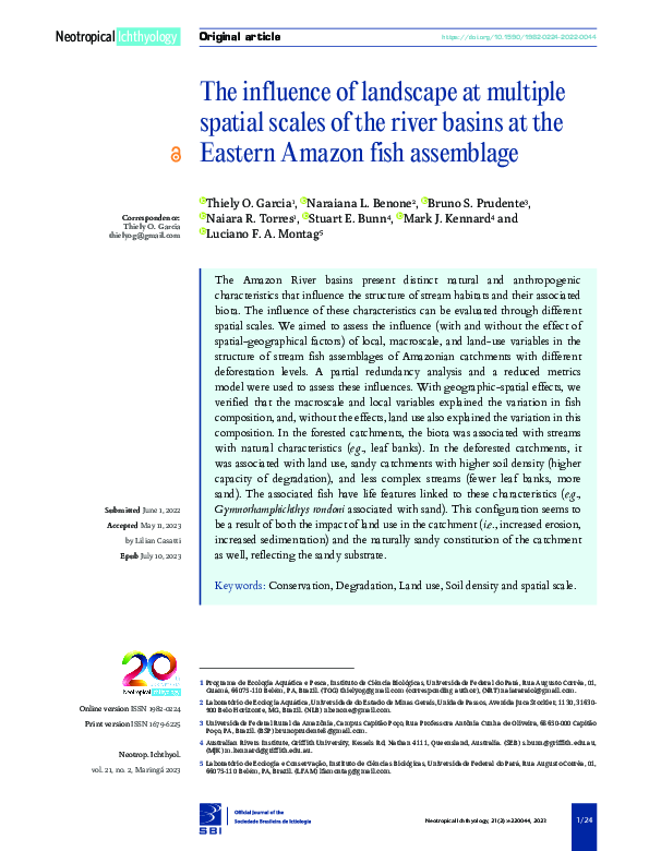 (PDF) The influence of landscape at multiple spatial scales of the ...