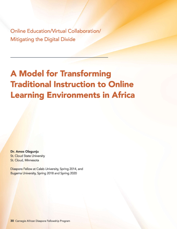 (PDF) A Model for Transforming Traditional Instruction to Online ...