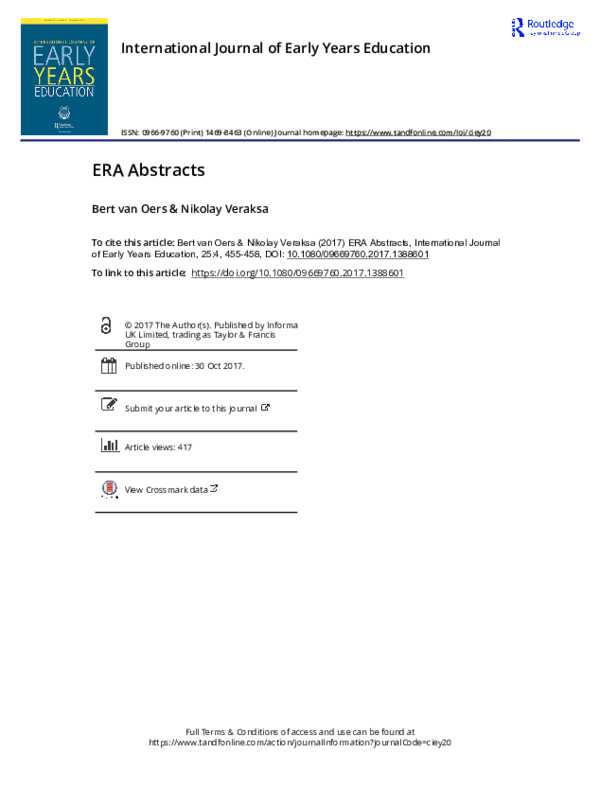 (PDF) ERA Abstracts