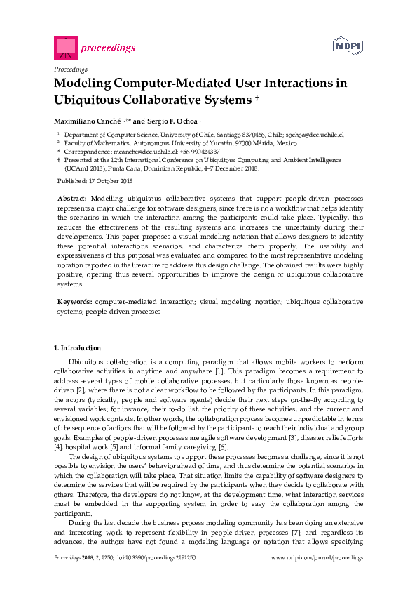 (PDF) Modeling Computer-Mediated User Interactions in Ubiquitous ...