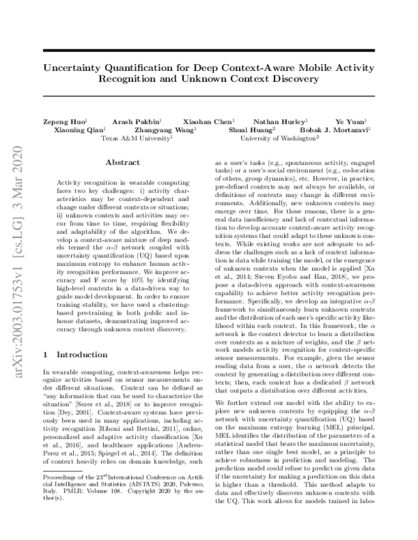 (PDF) Uncertainty Quantification for Deep Context-Aware Mobile Activity ...