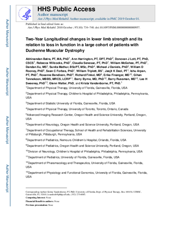 (PDF) Two-Year Longitudinal changes in lower limb strength and its ...