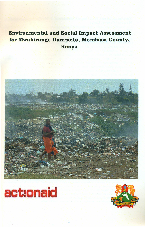 (PDF) Environmental and Social Impact Assessment for Mwakirunge ...