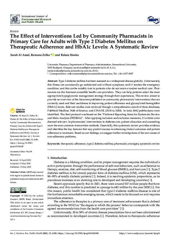 (PDF) The Effect of Interventions Led by Community Pharmacists in ...