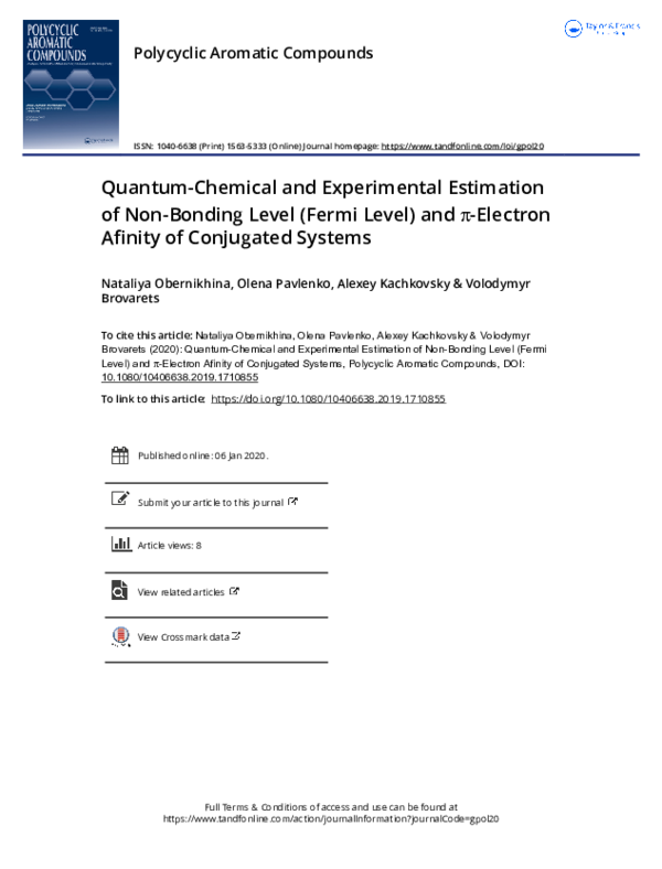 (PDF) Quantum-Chemical and Experimental Estimation of Non-Bonding Level ...