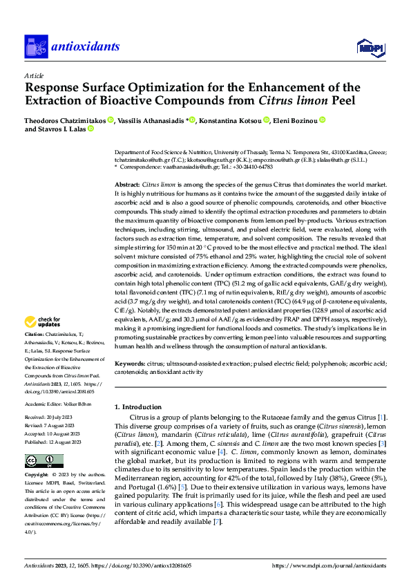(PDF) Response Surface Optimization for the Enhancement of the ...