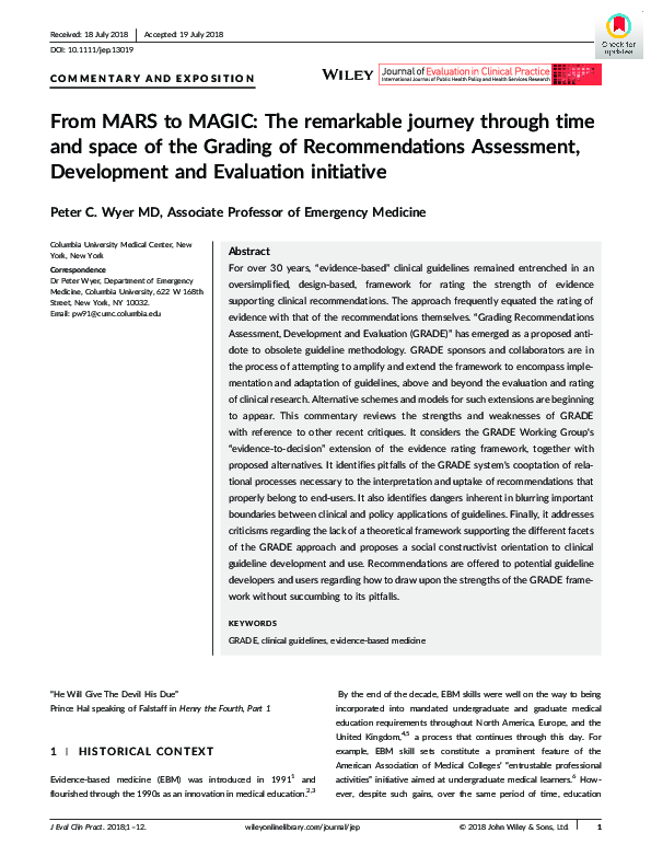 (PDF) From MARS to MAGIC: The remarkable journey through time and space ...
