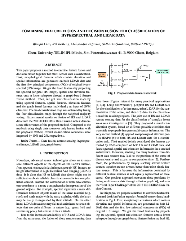(PDF) Combining feature fusion and decision fusion for classification ...