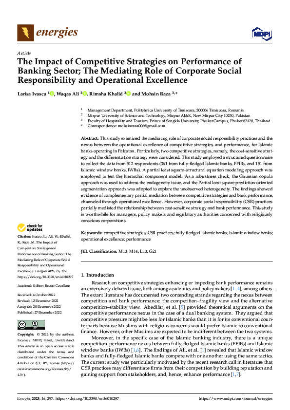 (PDF) The Impact of Competitive Strategies on Performance of Banking ...