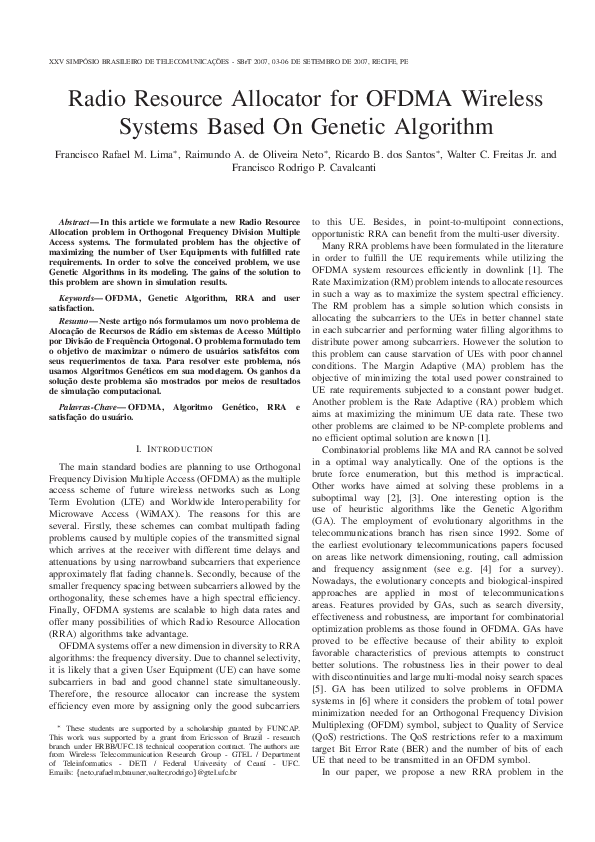 (PDF) Radio Resource Allocator for OFDMA Wireless Systems Based On ...