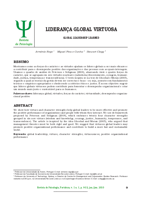 (PDF) Liderança Global Virtuosa