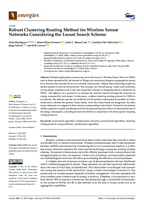 (PDF) Robust Clustering Routing Method for Wireless Sensor Networks ...